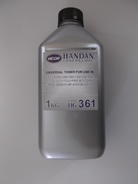 Тонер HP Universal Type 361 (фл,1кг) Silver HANDAN