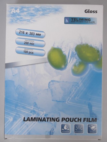 Пакетная пленка для ламинирования, глянцевая, 216x303 (A4), 200мкм (LF)